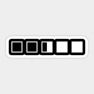Square Shape Minimal Design (Pattern Collection) Sticker